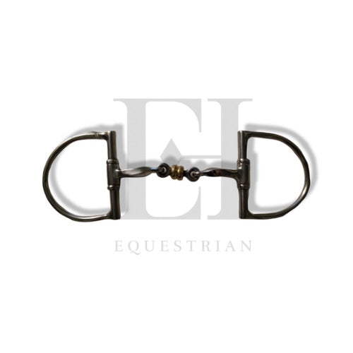 Double Jointed Slow Twist D Ring with Copper Spinner