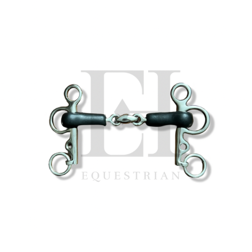 Double Jointed Rubber Pelham- Short Shank